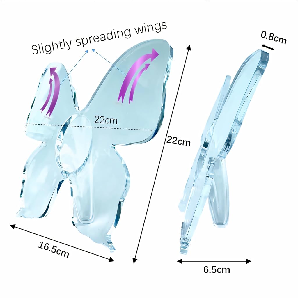 HASTHIP® Clear Acrylic Butterfly Vase Acrylic Frame Art Deco Decoration of Consoles and Various Desktops House Warming Gifts HASTHIP® Clear Acrylic Butterfly Vase Acrylic Frame Art Deco Decoration of Consoles and Various Desktops House Warming Gifts